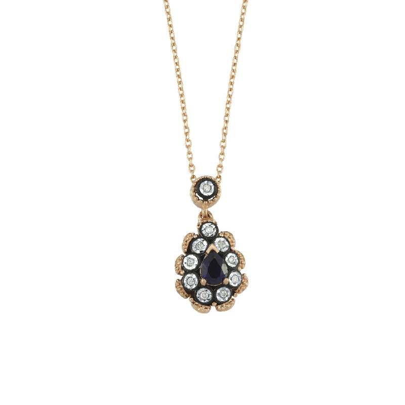Elmas Safir Kolye -1