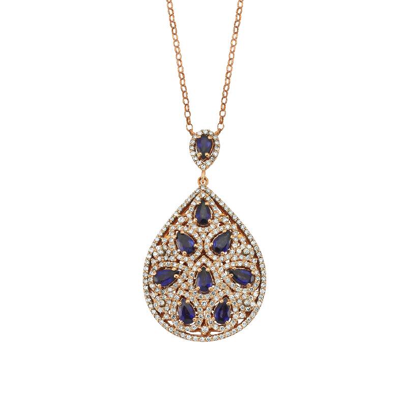 Elmas Safir Kolye