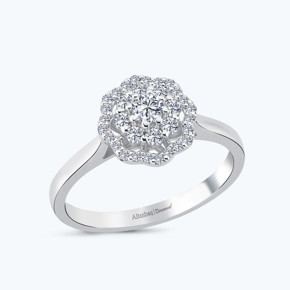 Pırlanta Çiçek Yüzük