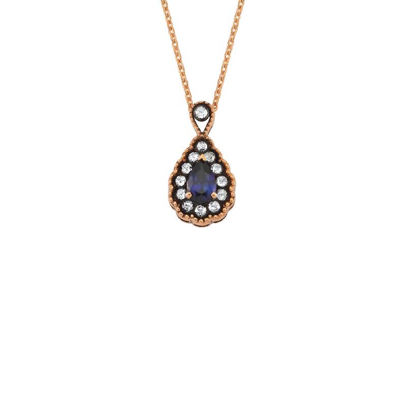 Elmas Safir Kolye