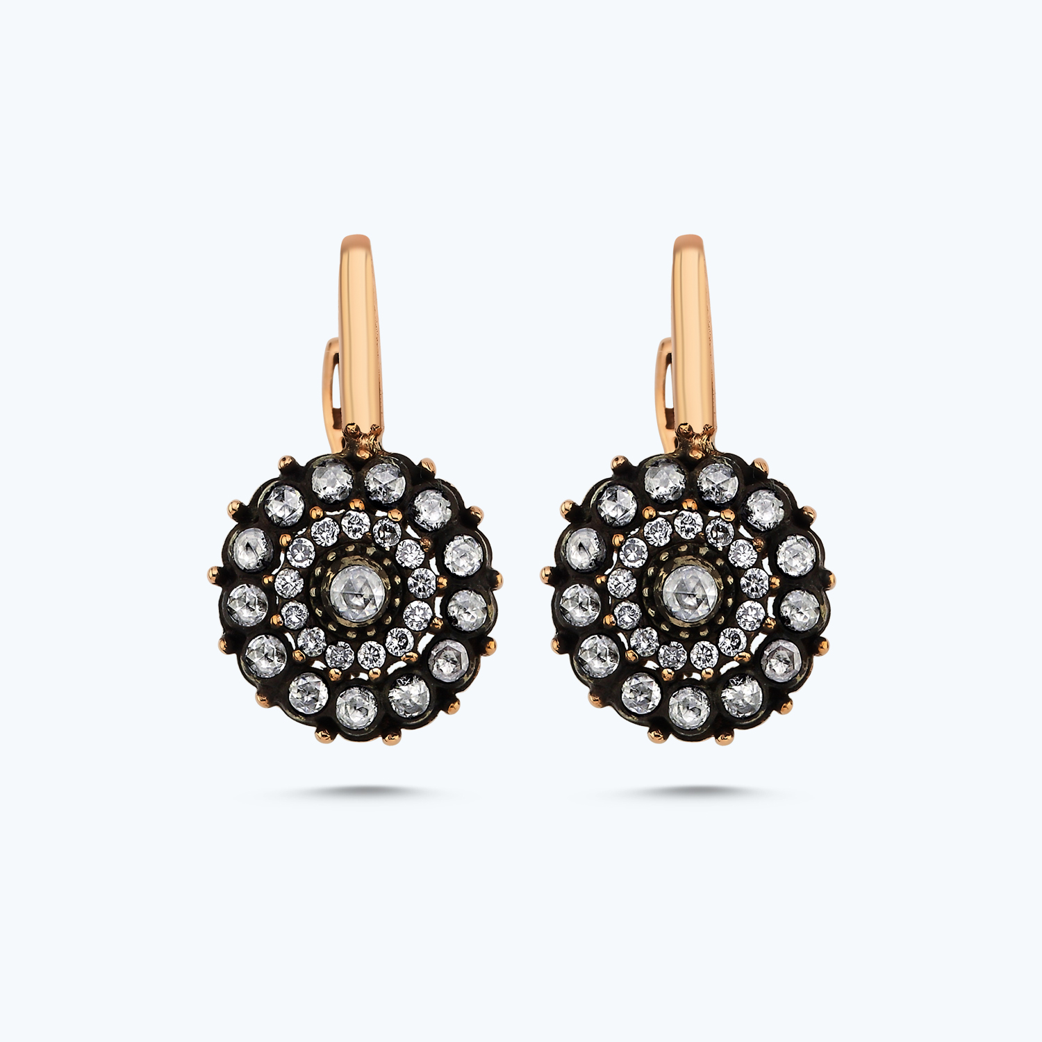 Elmas Yuvarlak Küpe