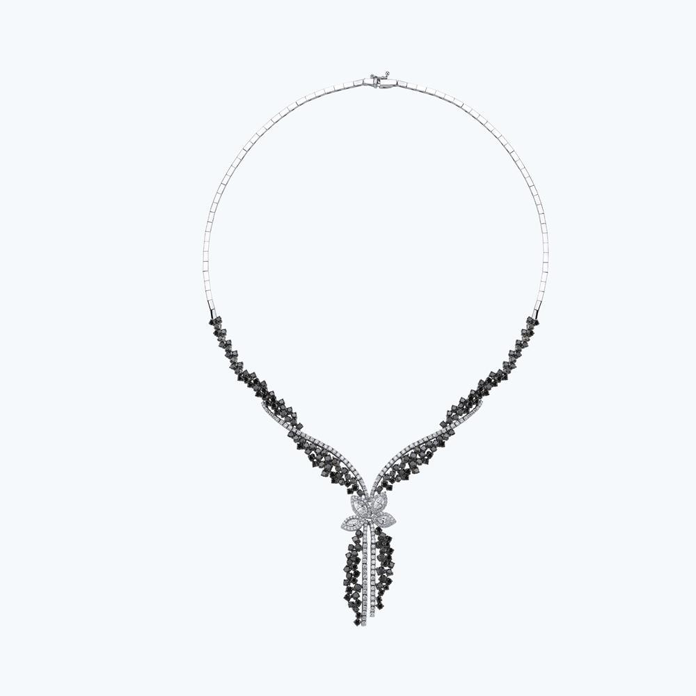 Siyah Pırlanta Markiz Çiçek Bileklik