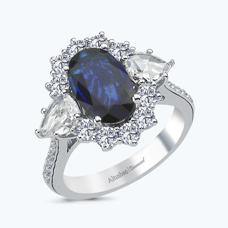 Safir Oval Yüzük -1