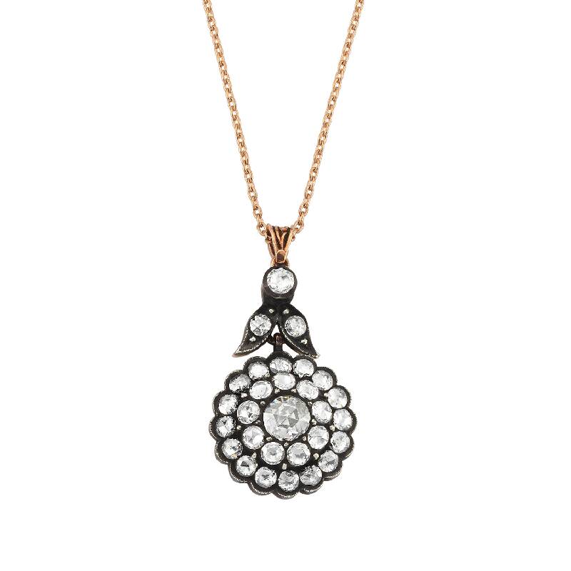 Collier Diamant Taille Rose  