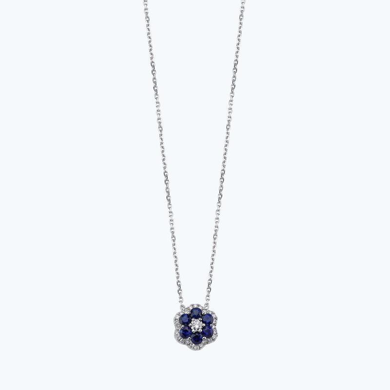 Collier Diamant Saphir
