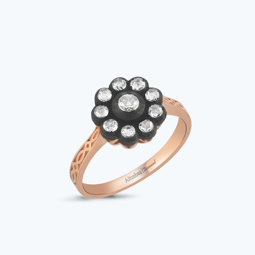 Elmas Çiçek Yüzük