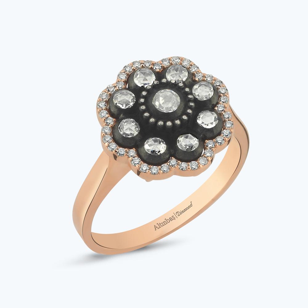 Elmas Çiçek Yüzük