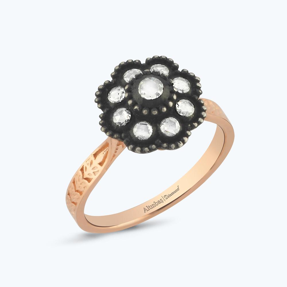 Elmas Çiçek Yüzük