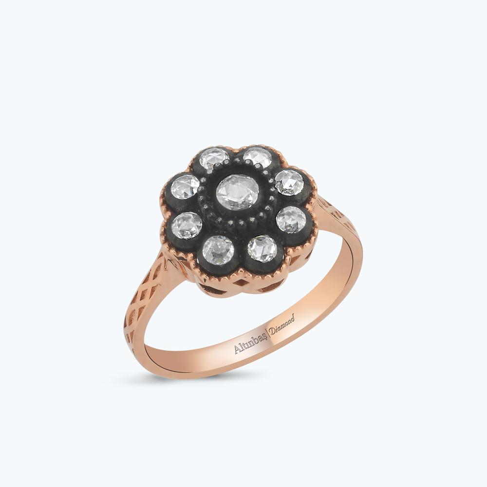 Elmas Çiçek Yüzük