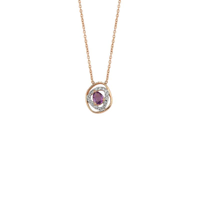 Collier Diamant Améthyste